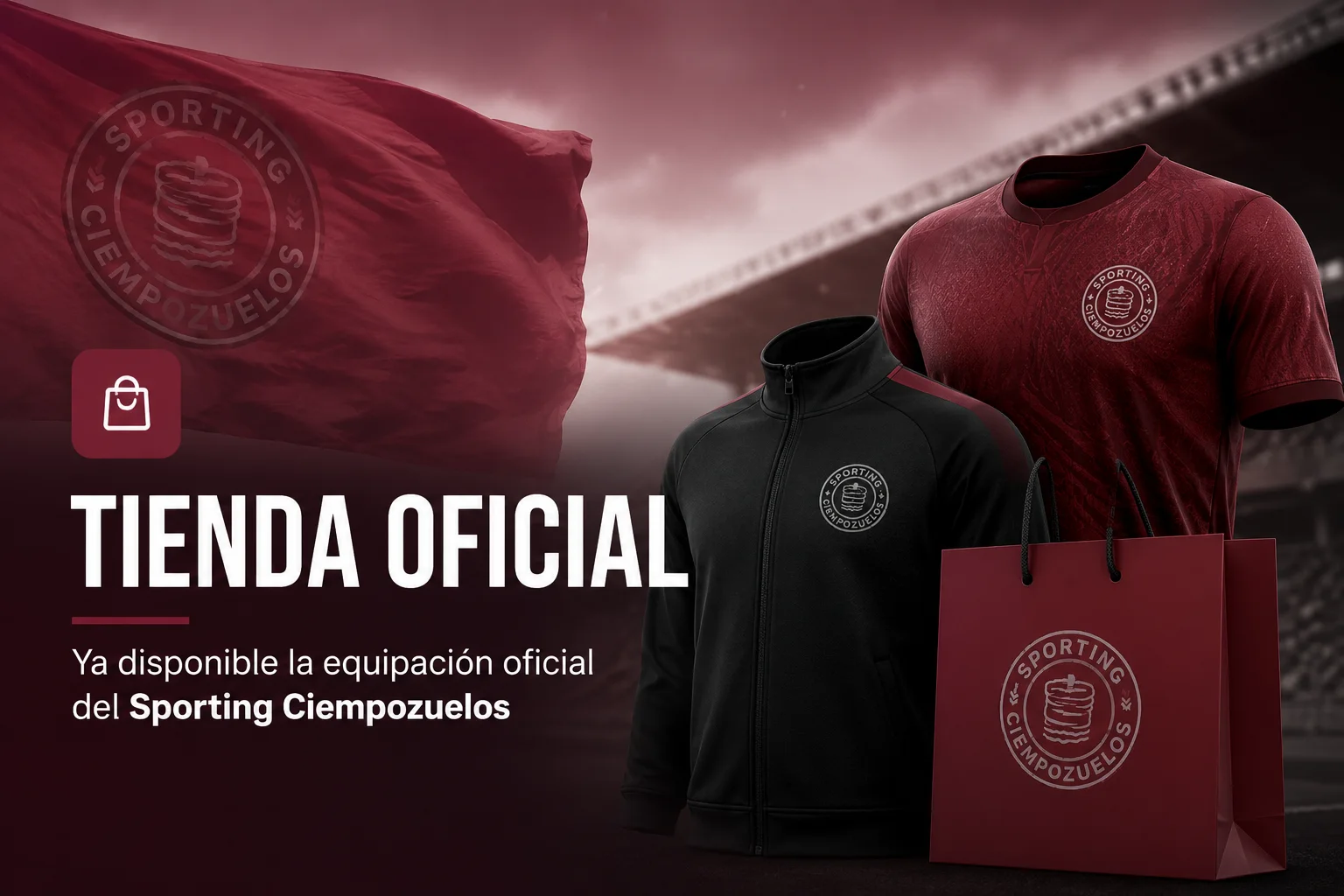 Tienda oficial del Sporting Ciempozuelos: chaqueta y camiseta oficiales del club